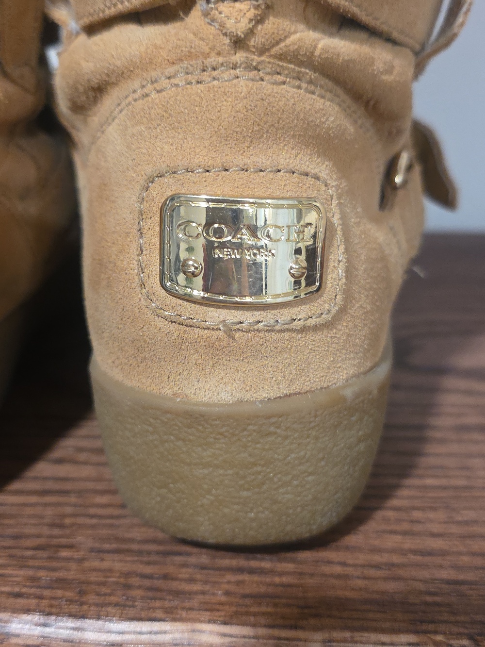 Coach Thelma Tan Embossed Signatue C Pullon Boots Womens 8 - Picture 5 of 10